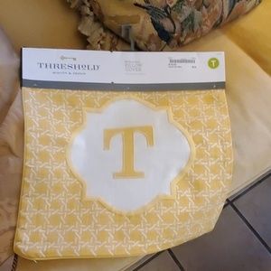 THRESHOLD MONOGRAM Pillow Yellow